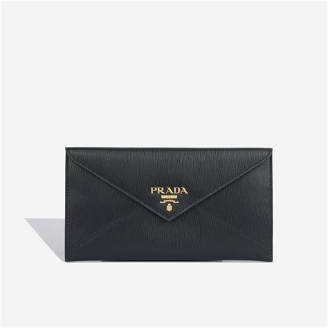 prada saffiano leather envelope wristlet|Prada wallet holder.